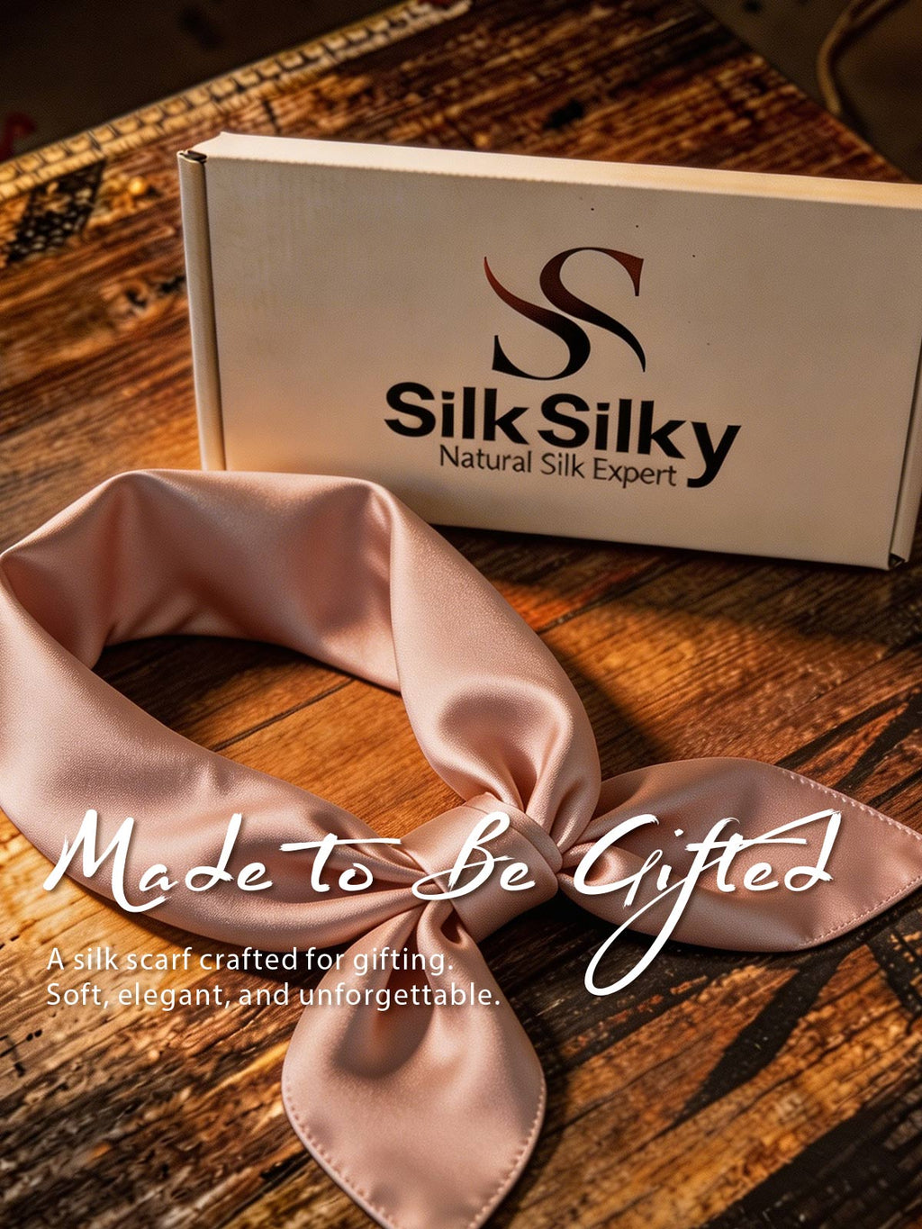 100% Mulberry Silk Square Scarf 53x53cm/21