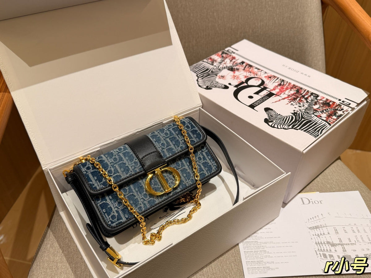 Dior New Fashion Denim Chain Bag 22x13x6cm