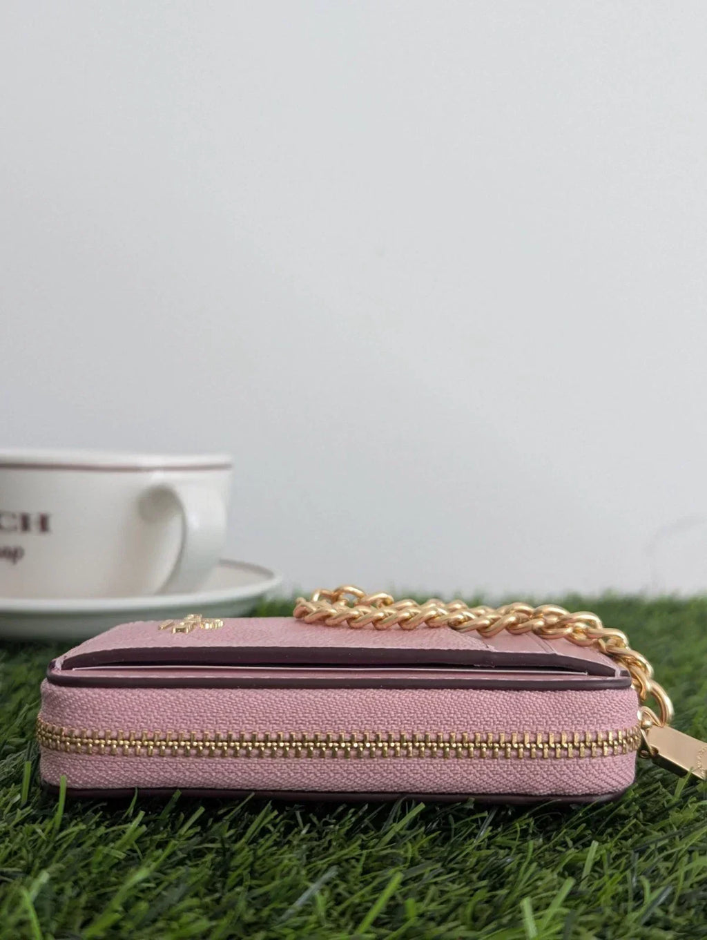 Coach Card Holder Powder Pink