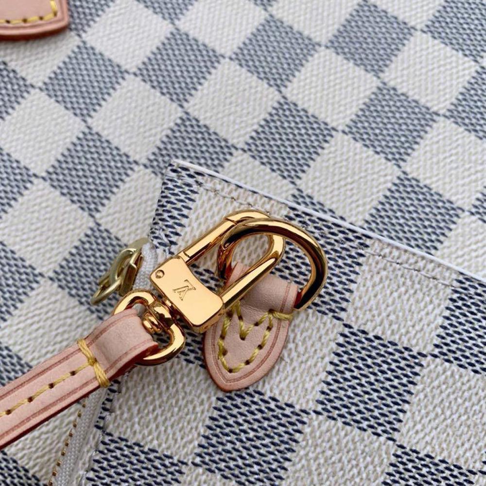 Louis vuitton NEVERFULL MM damier azur Beige