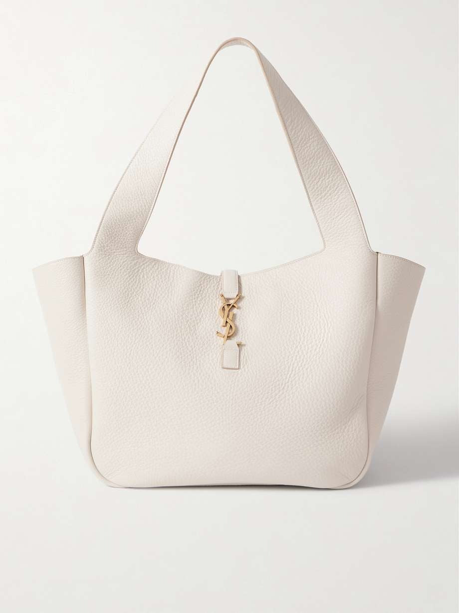 SAINT LAURENT Le 5 À 7 Bea textured-leather tote