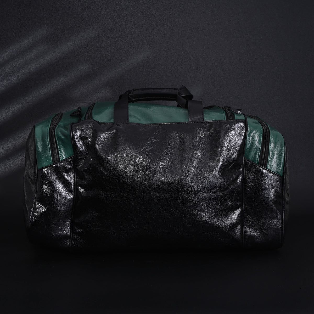 Balenciaga x adidas Large Duffel Travel Bag – Black & Green with Trefoil Logo and Triple Stripes