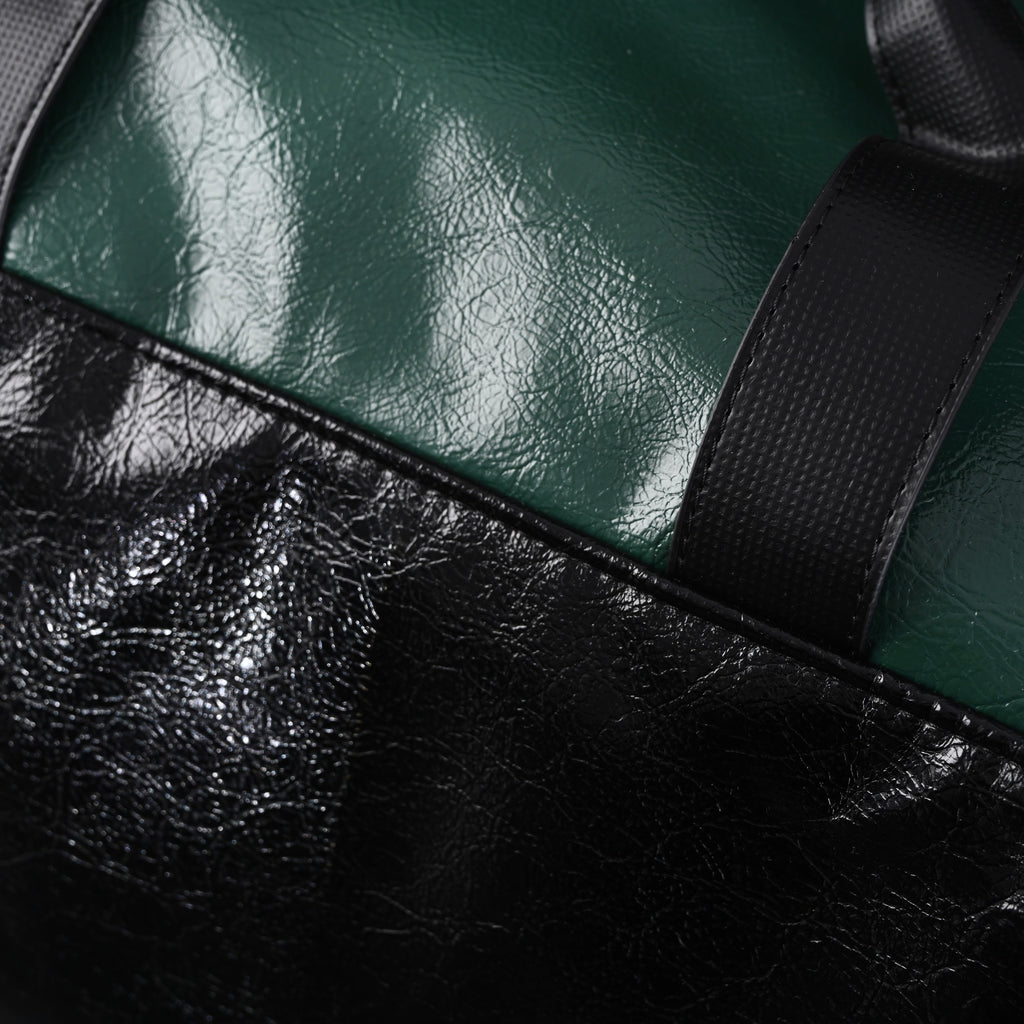 Balenciaga x adidas Large Duffel Travel Bag – Black & Green with Trefoil Logo and Triple Stripes