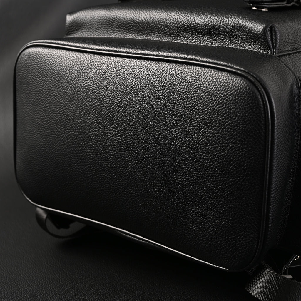 Prada Nylon & Leather Multi-Pocket Backpack – Black