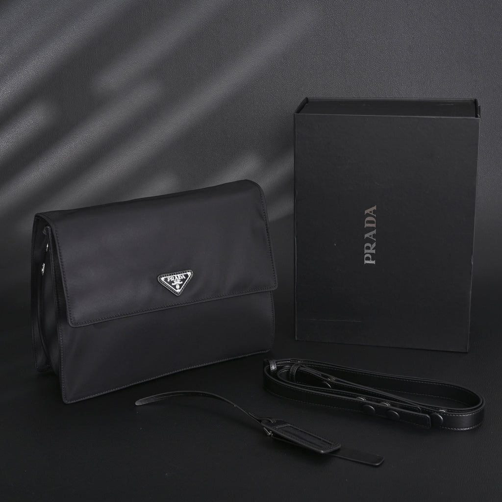 Prada Nylon Black Messenger Bag