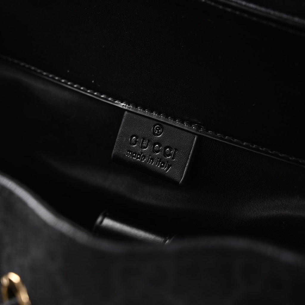 Gucci GG Supreme Monogram Backpack with Web Stripe