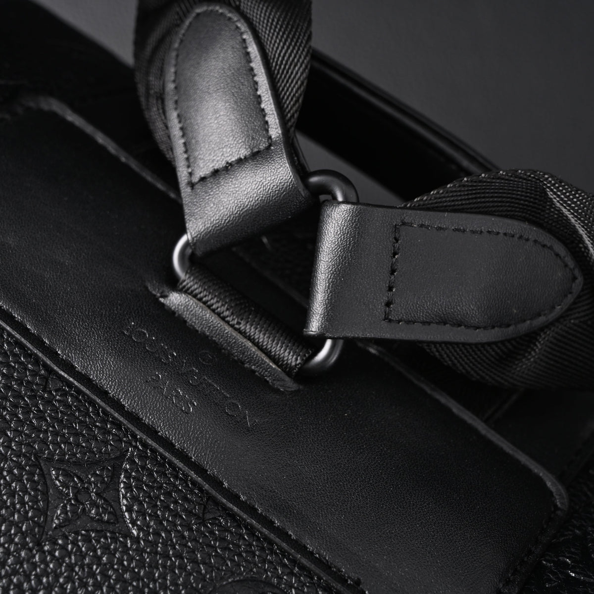 Louis Vuitton Christopher PM Backpack Monogram Shadow Black Leather