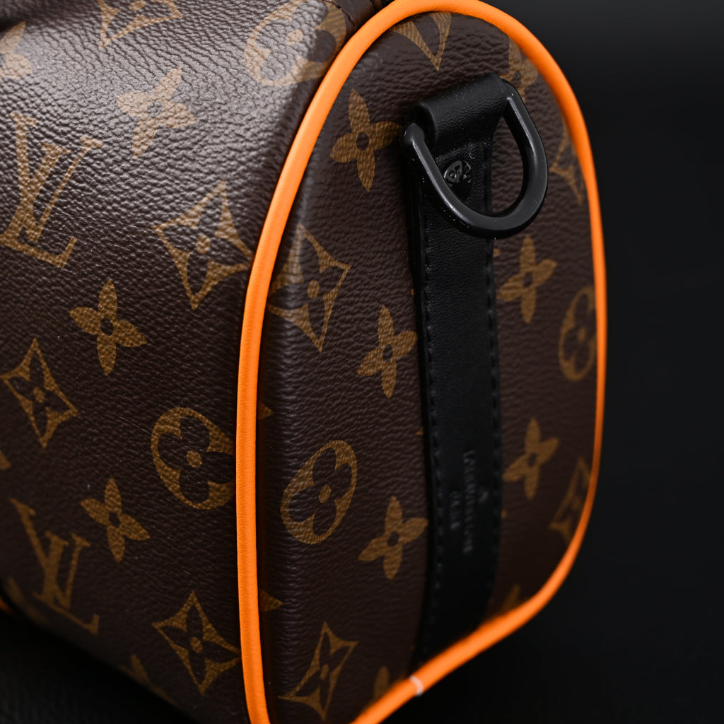 Louis Vuitton Keepall Bandoulière 50 – Monogram Canvas with Neon Orange Trim