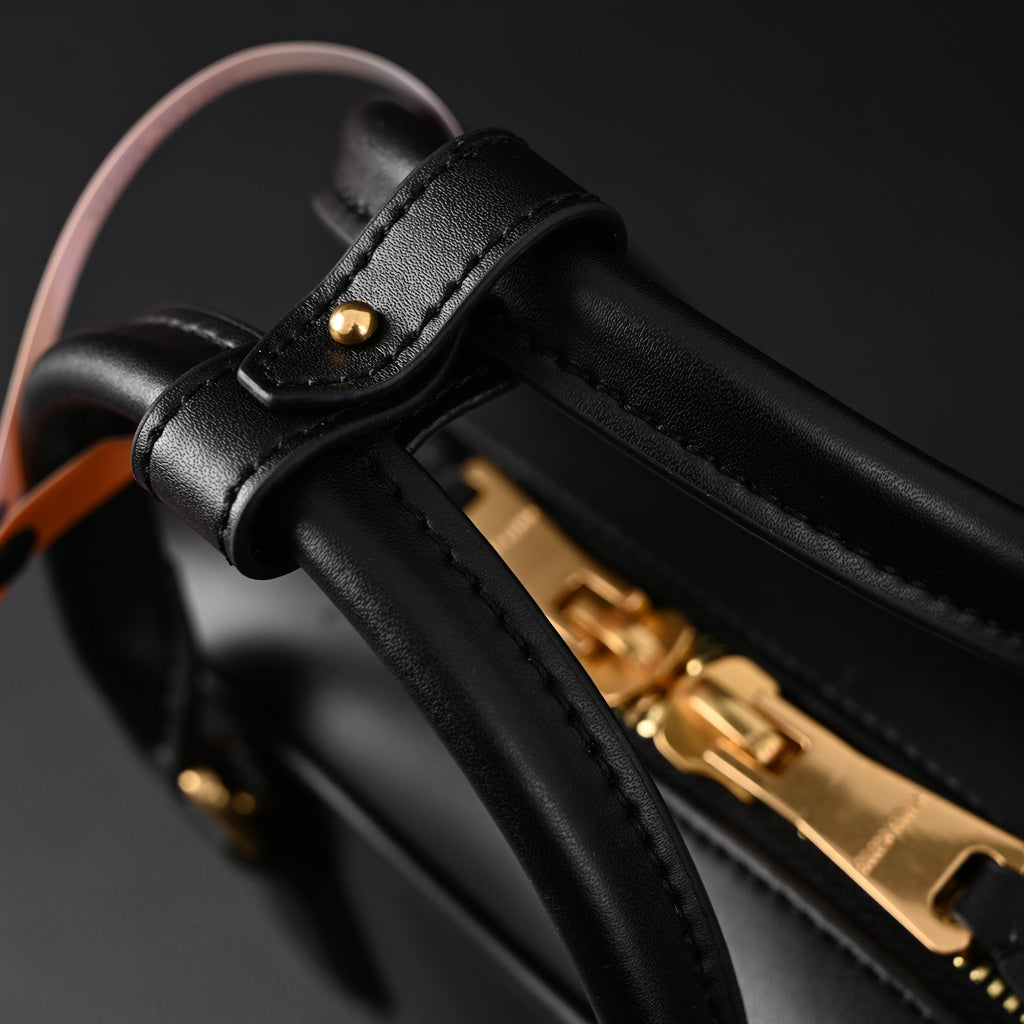 Miu Miu Leather Top Handle Satchel – Classic Black