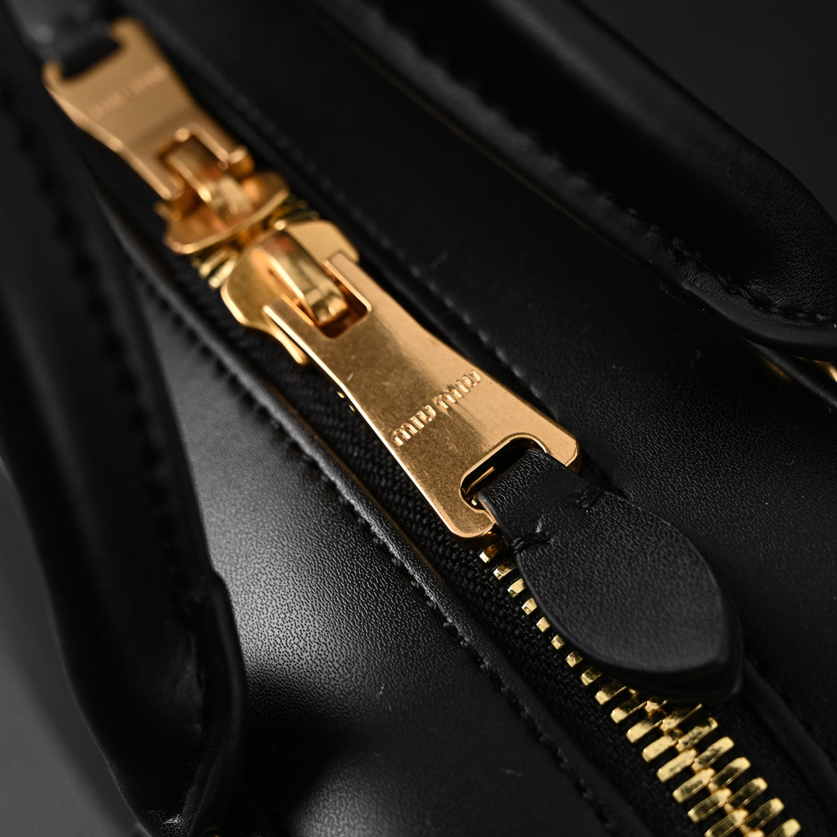 Miu Miu Leather Top Handle Satchel – Classic Black