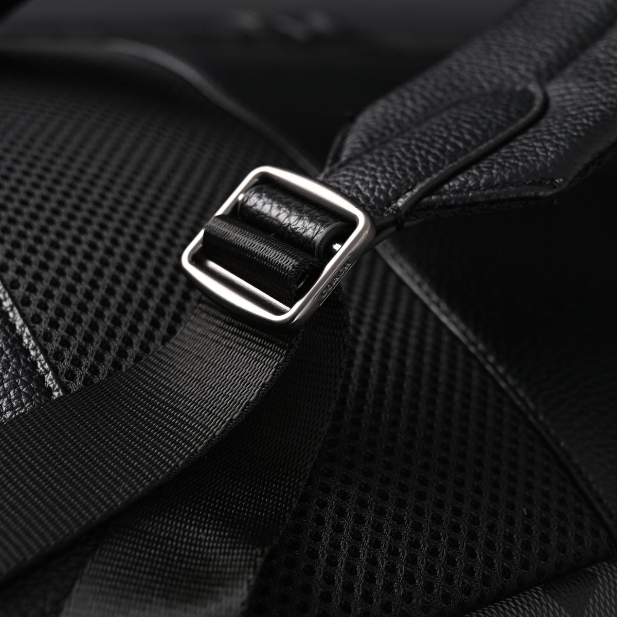 Coach Men’s Leather Backpack – Black Signature Canvas