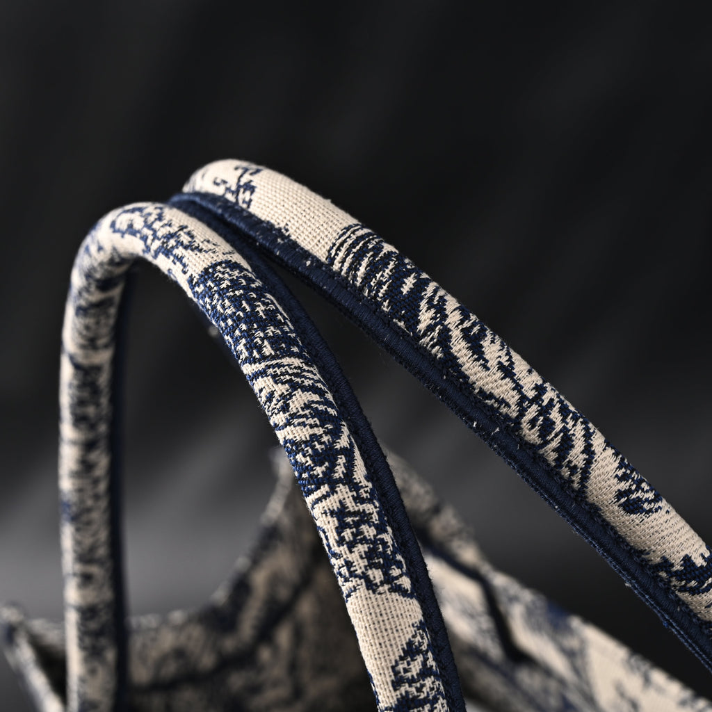 Dior Book Tote Bag – Blue Toile de Jouy Embroidery