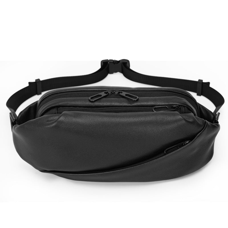 Full Grain Leather Crossbody Bag Handmade Leather Sling Bag With Adjustable Shoulder Strap Mens Chest Bag Shoulder Bag