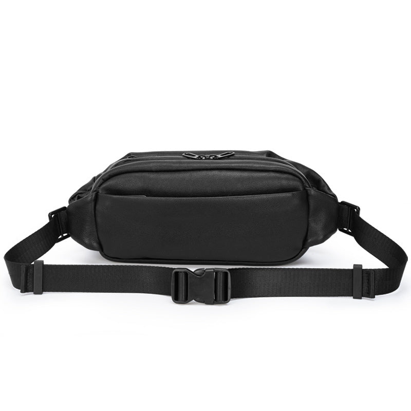 Full Grain Leather Crossbody Bag Handmade Leather Sling Bag With Adjustable Shoulder Strap Mens Chest Bag Shoulder Bag