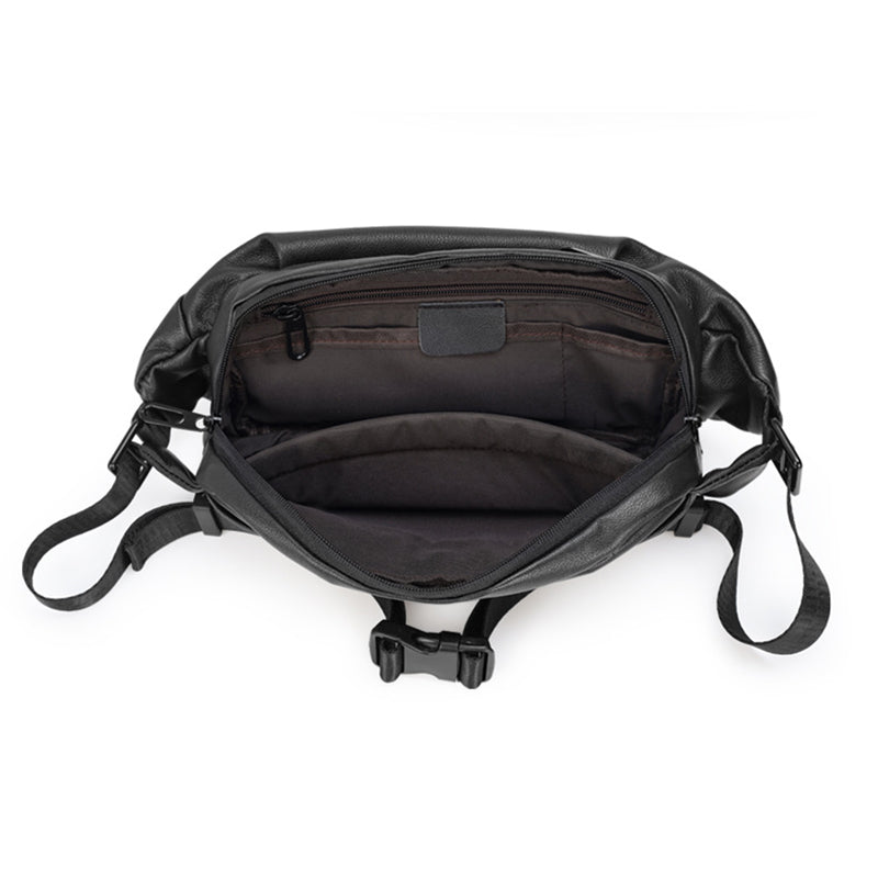 Full Grain Leather Crossbody Bag Handmade Leather Sling Bag With Adjustable Shoulder Strap Mens Chest Bag Shoulder Bag