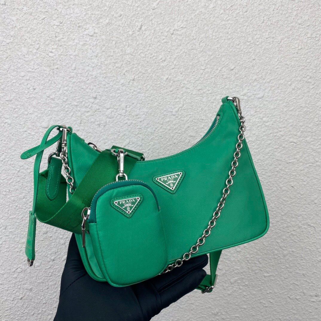 Prada Re-Edition 2005 Nylon Bag mint green
