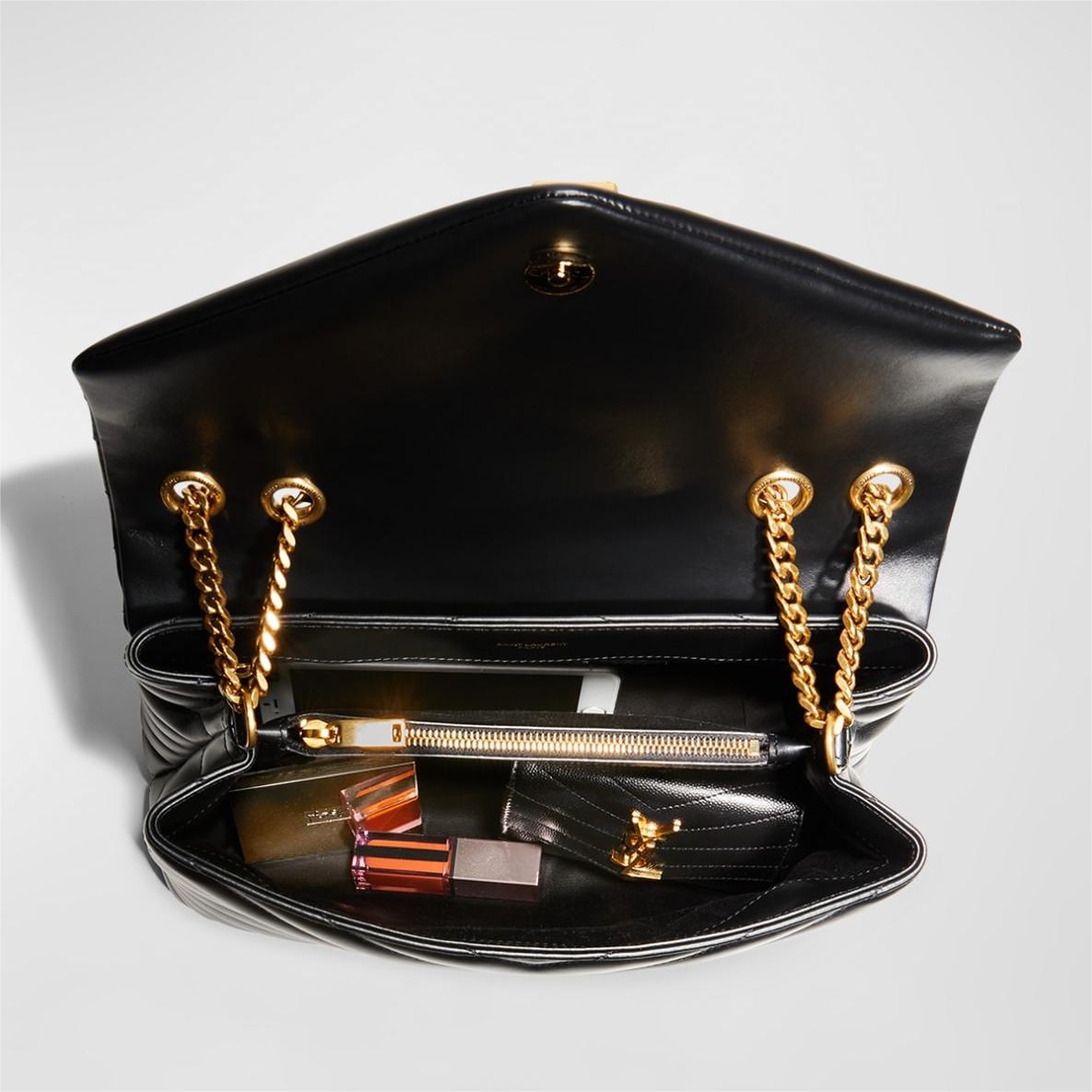 Saint Laurent Loulou Medium YSL Chain Shoulder Bag